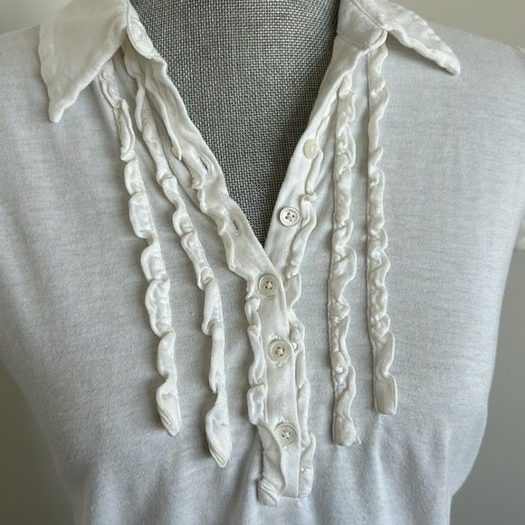 Talbots Cropped White Polo - Picture 2 of 5